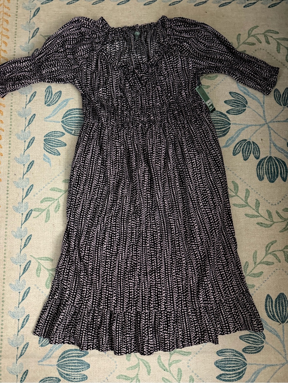 Women's NWT 14W Printed Midi Dress